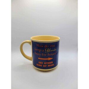 Dumb blonde joke mug- vintage